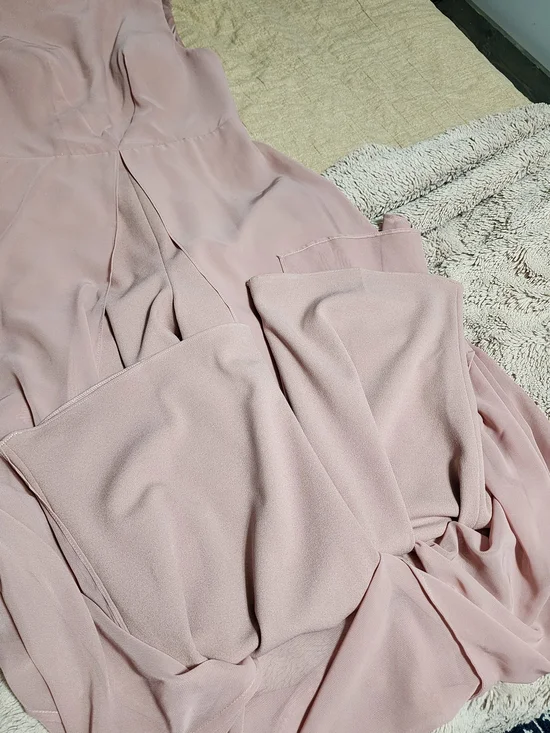 Azazie Dusty Rose Pink Pleated Jumpsuit - Picture 12 of 13